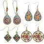 4 Pairs Bohemian Vintage Dangle Earrings Retro Rhinestone Earrings Boho Dangle Drop Earrings for Women Girls (Style A) 4 Pairs Bohemian Vintage Dangle Earrings Retro Rhinestone Earrings Boho Dangle Drop Earrings for Women Girls (Style A)