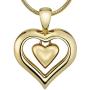 The Eternity Heart 18kt Gold Finish Cremation Jewelry Urn Pendant Memorial Keepsake Necklace for Ashes with 20” Snake Chain