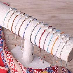 KELITCH 10 Pcs Tassels Friendship Bracelets New Stretch Bracelets Bangles Candy Wide Charm Bracelets