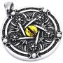 Gungneer Wiccan Pentagram Necklace Stainless Steel Pendant Keel Chain Protection Pentacle Jewelry for Men Women