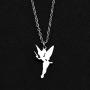 Princess Wendy Pendant Necklace Fairy Tale Quote Silhouette Jewelry