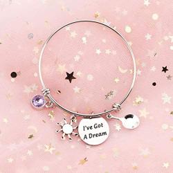 BAUNA Rapunzel Bracelet Inspirational Tangled Quotes Bangle I’ve Got A Dream Fairy Tales Gift