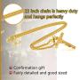 ChainsPro Can Customized, Crucifix Cross Pendant Necklace, with Chain-22+2'', Stainless Steel/Gold Plated (Send Gift Box)