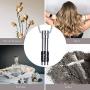 VNOX Stainless Steel Cylinder Urn Pendant Necklace for Memorial Human Being Cremation Ashes,Free Chain