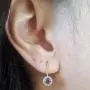 Dazzlingrock Collection 10K Ladies Halo Style Dangling Drop Earrings, Yellow Gold