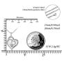Distance Heart Necklace for Women 925 Sterling Sliver Heart Jewelry I Love You to The Moon and Back Necklaces for Mother Girlfriend Wife with Jewelry Gift Box