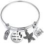 Gzrlyf Flip Flops Bracelet Bangle Vacation Bracelet Summer Beach Jewelry Life is Better in Flip Flops Bracelet Beach Lover Gift