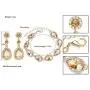 mecresh Flower Teardrop Earring and Bracelets Silver/Gold/Champagne Bridal Jewelry Sets for Women mecresh Flower Teardrop Earring and Bracelets Silver/Gold/Champagne Bridal Jewelry Sets for Women