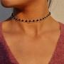 Fettero Dainty Layered Gold Chocker Handmade Beads 14K Gold Fill Heart White Opal Necklace