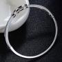 Women Bangle Bracelets Cubic Zirconia Infinity Symbol Everlasting Silver Bracelets for Women Fashion Alloy Plated Jewelry Women Gift Birthday Gift for Mom Women Wife Girls Her