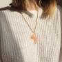 Glimmerst Big Africa Necklace, 18K Gold Plated Stainless Steel African Map Pendant Necklace Iced Out Tag Pendant Necklace Hip Hop Rapper Jewelry for Women Men