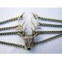 COOLLA Vintage Style Antique Bronze Deer Antler Pendant Women Jewelry Bangle Chain Cuff Bracelet SL2270