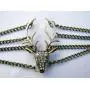 COOLLA Vintage Style Antique Bronze Deer Antler Pendant Women Jewelry Bangle Chain Cuff Bracelet SL2270