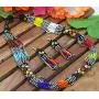 HANDMADE MULTI COLOR ROPE NECKLACE EARRINGS AFRICAN MAASAI BEADWORK BEADED JEWELRY S31/5