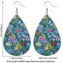 UMTNOR Teardrop Faux Leather Earrings Set Drop Dangle Earrings Lightweight Leather Earrings for Women Jewelry