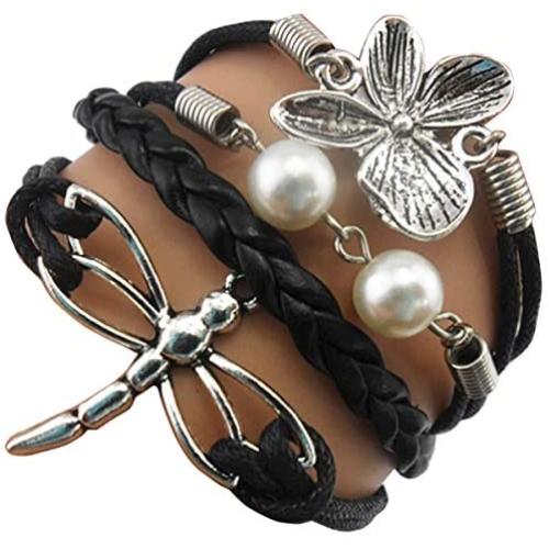 Ac Union Handmade Infinity Cute Unicorn Tortoise Angel Wings Owl Butterfly Anchor Brids Heart Best Friend Charm Friendship Gift Leather Bracelet