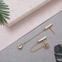 Chain Earrings Dainty Earrings Minimalist Hypoallergenic Earrings for Women Sensitive Ears Gold Stud Earrings for Women Dangle Earrings for Men