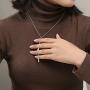 Lariat Necklace Bar Pendant Necklace Y Necklaces for Women Gold Silver Necklace Dainty Jewelry Gift Lariette Necklace