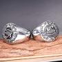 Gungneer Silvertone Mens Stainless Steel Egypt Eye of Horus Ring Symbol of Protection Talisman Amulet Jewelry