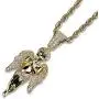 KOSMOLING Fashion Jewelry Gifts Full Pave Bling Cubic Zirconia Angel Pendant 18K Real Gold Plated Iced Out Necklaces Hip Hop