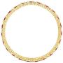 Ratnavali Jewels CZ Zirconia Gold Tone Red Green White Round Diamond Elegant Bollywood Indian Bangles Jewelry Women Wedding Bride