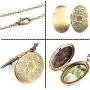 Bronze Locket Necklace Open DIY Antique Oval Flower Carved Charm Pendant Picture Locket Necklace Bronze Locket Necklace Open DIY Antique Oval Flower Carved Charm Pendant Picture Locket Necklace
