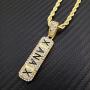 BLINGFACTORY Hip Hop Iced Lab Diamond Xanax Pendant & 4mm 24'' Rope Chain Necklace