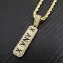 BLINGFACTORY Hip Hop Iced Lab Diamond Xanax Pendant & 4mm 24'' Rope Chain Necklace BLINGFACTORY Hip Hop Iced Lab Diamond Xanax Pendant & 4mm 24'' Rope Chain Necklace
