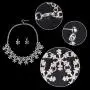 EVER FAITH Lots Snowflake Austrian Crystal Necklace Earrings Set EVER FAITH Lots Snowflake Austrian Crystal Necklace Earrings Set