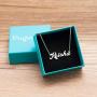 LoEnMe Jewelry Keisha Name Necklace Custom Personalized in Silver Plate Gift for Women Girls Couple