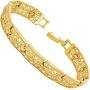 Lifetime Jewelry 9mm Filigree Bracelet for Women 24k Real Gold Plated Charm