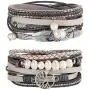 LOYALLOOK 2Pcs Leather Wrap Cuff Bracelet Women Multilayer Tree Wristband Bracelet Magnetic Buckle Boho Bracelet Bangle Jewelry for Mother Friends LOYALLOOK 2Pcs Leather Wrap Cuff Bracelet Women Multilayer Tree Wristband Bracelet Magnetic Buckle Boho Bracelet Bangle Jewelry for Mother Friends