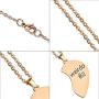 wavvter Weirdo Necklace for 2,Engraved Necklace Split Heart Pendant Necklace Set Best Gift for Best Friends, Him or Her