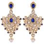 I Jewels Indian Wedding Traditional Gold Plated Kundan Ethnic Bridal Jewelry Set with Earrings, Nose Ring, Mathapatti & Haath Panja for Women