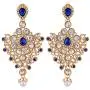 I Jewels Indian Wedding Traditional Gold Plated Kundan Ethnic Bridal Jewelry Set with Earrings, Nose Ring, Mathapatti & Haath Panja for Women