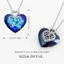 Alantyer Austrian Blue Crystal I Love You Forever Double Heart Princess Pendant Necklace 14K White Gold Plated Chain Necklace for Women Girls Silver Romantic Jewelry Gift 18 Alantyer Austrian Blue Crystal I Love You Forever Double Heart Princess Pendant Necklace 14K White Gold Plated Chain Necklace for Women Girls Silver Romantic Jewelry Gift 18