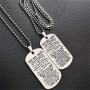 Daobg-stable Dog Tags Pendant Necklace To My Boyfriend Girlfriend Wife Husband Letter Jewelry