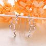 JZMSJF Serotonin Climber Earring 925 Sterling Silver Molecule Earrings Neurotransmitter Chemistry Science Jewelry for Women Girls Teens