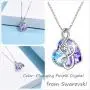 AOBOCO Sterling Silver Music Note Pendant Necklace- Dance with Me- Danity Jewelry Gift for Her Music Lovers Favour