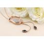 Vintage Style Long Necklace Rosegold Tone Multitier Necklace Pendant Jewelry for Women (Long - 32'')