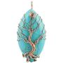SUNYIK Oval Stone Tree of Life Necklace,HandmadeHealing Crystal Wire Wrapped Pendant Jewelry for Unisex