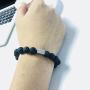 VNOX Egyptian Eye of Horus Eye of Ra Ankh Cross Lave Rock Stone Essential Oil Diffuser Beaded Stretch Bracelet
