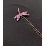DMOMSA Lilac Purple Dragonfly Pendant Necklace Jewelry Gift, Woman Gift Suitable for Birthday Party Anniversary Valentines Day