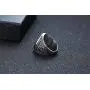 XUANPAI Retro Unisex Leviathan Cross Satanic Ring Brimstone Occult Symbol Signet Band