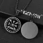 HZMAN Mens Norse Vegvisir RUNE Runes Amulet Pendant Celtic Pagan Stainless Steel Viking Talisman Necklace HZMAN Mens Norse Vegvisir RUNE Runes Amulet Pendant Celtic Pagan Stainless Steel Viking Talisman Necklace