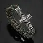 CANNE Thors Hammer Bracelet Viking Outdoor Rune Knot Amulet Mjolnir Handmade Umbrella String Bracelet - 23cm Long CANNE Thors Hammer Bracelet Viking Outdoor Rune Knot Amulet Mjolnir Handmade Umbrella String Bracelet - 23cm Long
