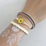 Osemind Wave Bracelet for Women Vsco Bracelets Braided Rope Wax Bracelets Surfer Wave Strand Bracelet Adjustable Mountain Sunflower Bracelet for Girls