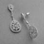Mariell Art Deco Vintage CZ Wedding Earrings - Glamorous Gatsby-Style Dangle Chandeliers for Brides