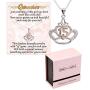 Sterling Silver Necklace for Quinceanera Gift, Girls Sweet 15 Present with 15 Sparkling CZs