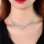 Campsis Wedding Bridal Necklace Set Crystal Rhineaton Necklace Earring Jewelry for Women and Girls Campsis Wedding Bridal Necklace Set Crystal Rhineaton Necklace Earring Jewelry for Women and Girls